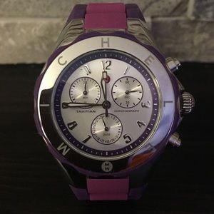 Michele watch purple and pink